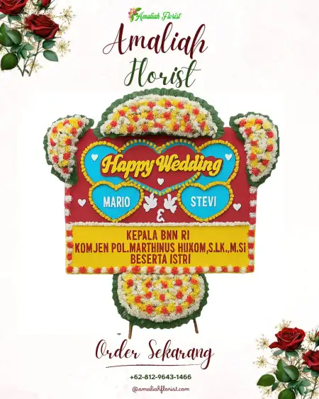 Papan Bunga Pernikahan Mataram Baru